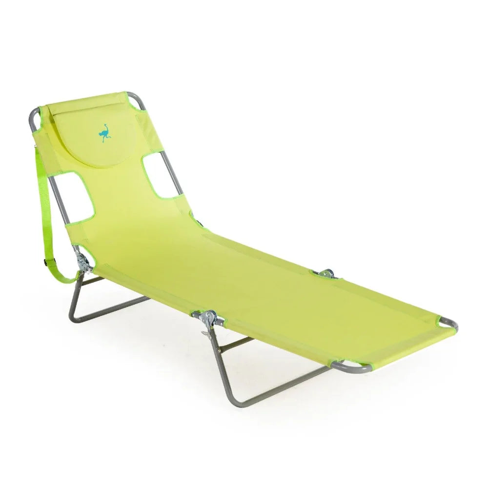 Folding Chaise Lounge Beach Chair  Outdoor   Camping   Patio Furniture Recliner