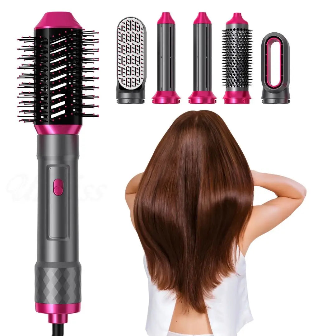 5 In 1 Hot Air Styler Comb Hairdryer Electric Blowing Hair Dryer Curling Iron Heating Straightener Corrugated Styling Appliances