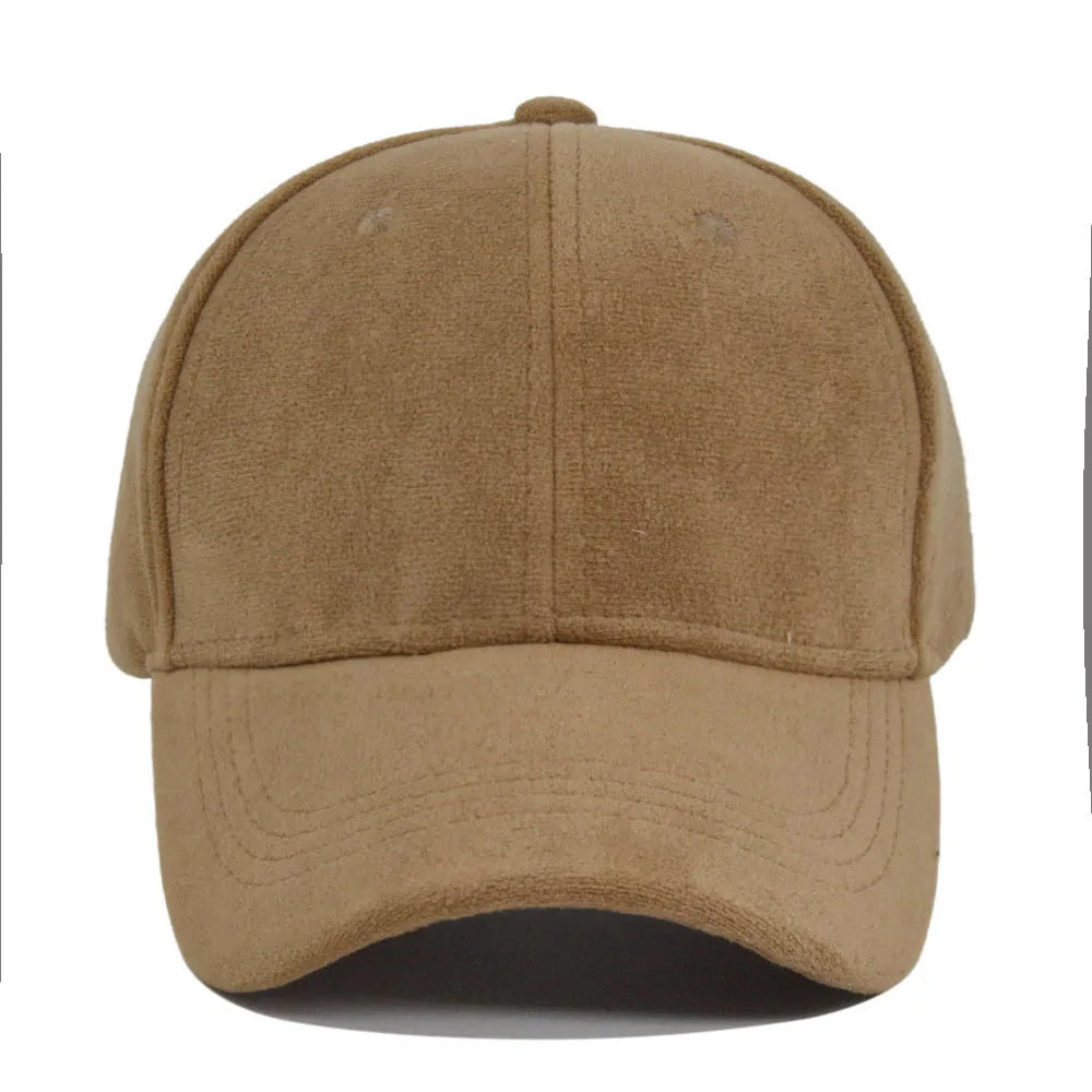 Fashion Suede Baseball Caps For Men Women Autumn Winter Solid Retro Snapback Hip Hop Hat Unisex Street Adjustable Sun Visor Caps