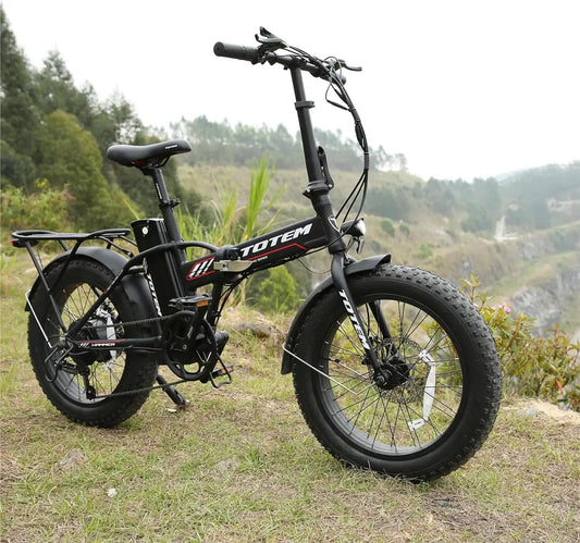 Totem Hammer 500W Electric Bike for Adults 48V 10.4Ah Shimano 7-Speed 20”x4” Fat Tire Powerful Electric Bicycle Folding Ebike