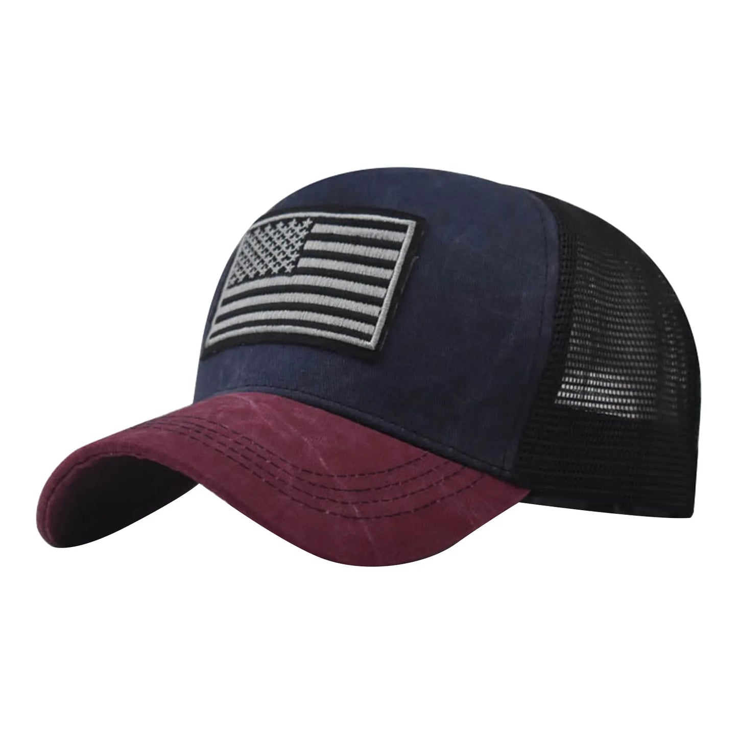 New Fashion USA Flag Mesh Baseball Cap Male Female Breathable Snapback Hats British Style Outdoor Sport Caps Unisex Trucker Hat